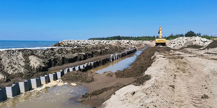 Illustrative image of Sheet pile wall design in Buffalo